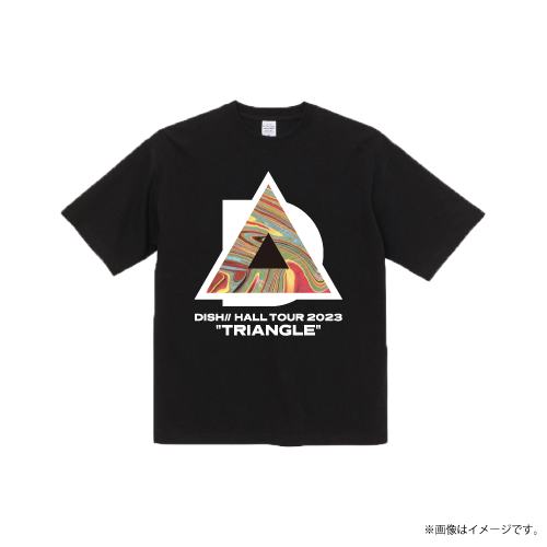 洗濯機可 DISH// TRIANGLE Horror T-shirts 白 Lサイズ