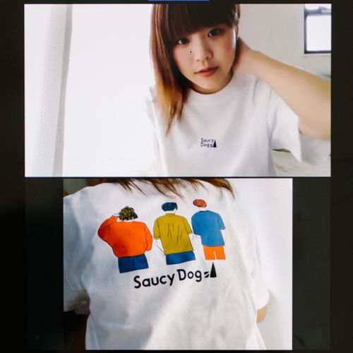 国内発送】 - Saucy Dog バックプリントTシャツ - メーカー:7645円