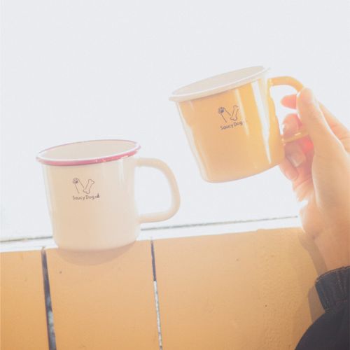 商品詳細ページ Saucy Dog Online Shop ホーローマグカップ ホワイト