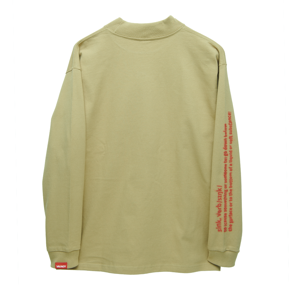 Long Sleeve Light Sweatshirts“Sink”[Khaki]