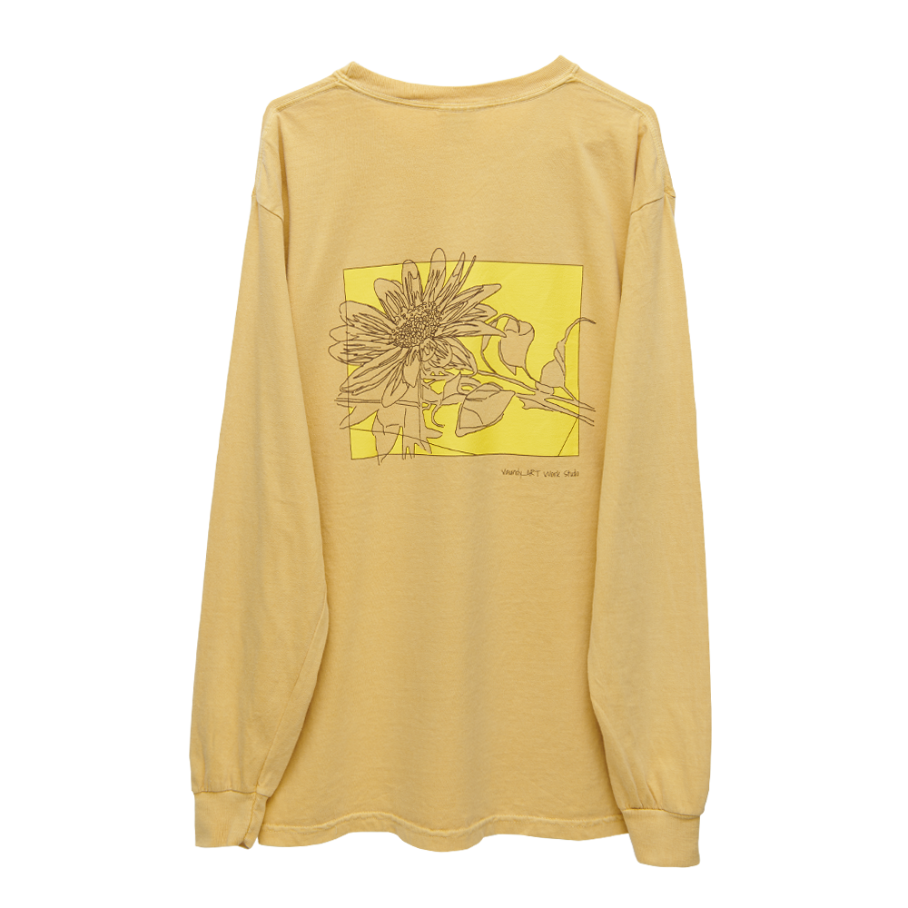 Long Sleeve T-shirts“Hanauranai”[Mustard]