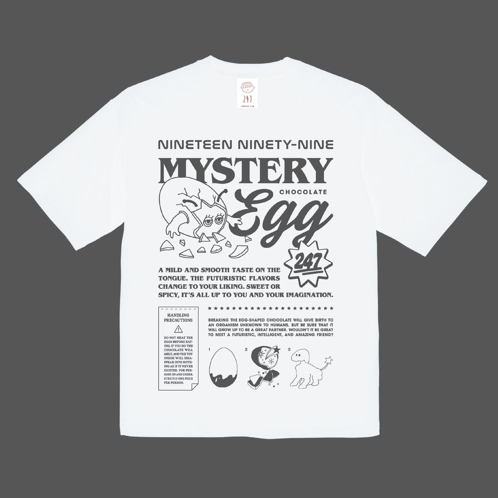 MYSTERY chocolate EGG T-shirt (白)