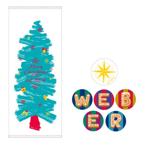 【WEBER】Christmas 2020フェイスタオル&缶バッジセット