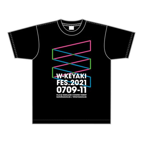 商品詳細ページ 櫻坂46 Official Goods Store 通常配送 W Keyaki Fes 21 ロゴtシャツ ブラック