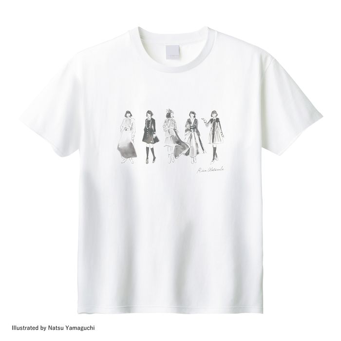 【通常配送】RISA WATANABE GRADUATION CONCERT イラストTシャツ/モノクロ