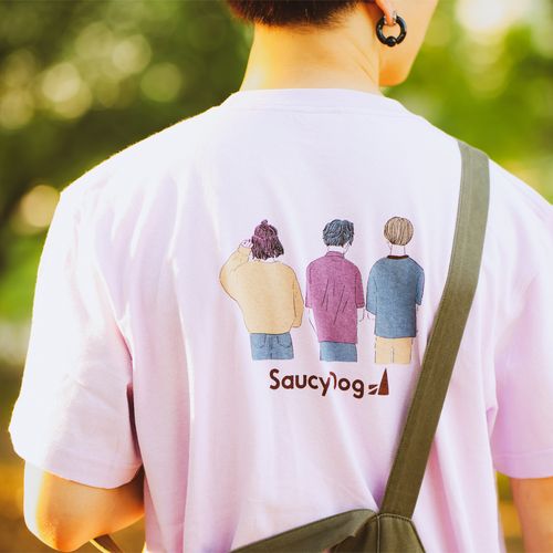 人気を誇る Saucy Dog バックプリントTシャツ Tシャツ/カットソー(半袖 
