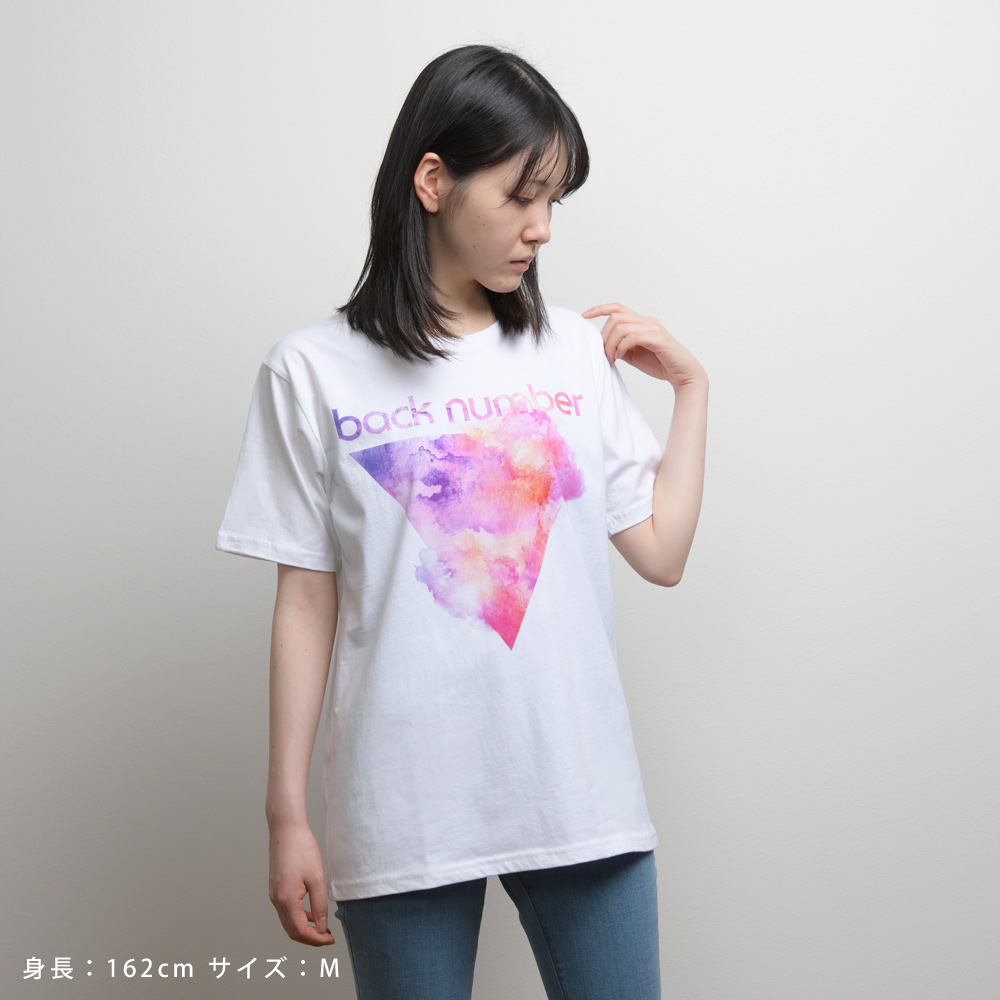 水彩グラフィックTシャツ/ホワイト